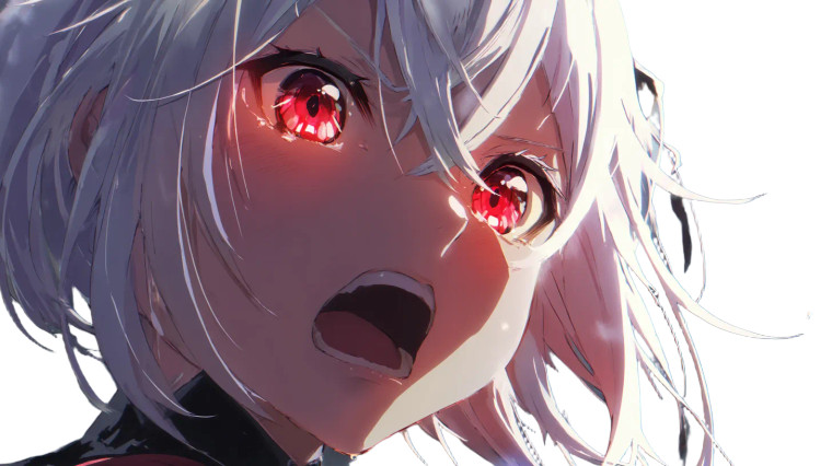 Panic-Stricken Vampire Girl Vinyl Car Decal Sticker – Waterproof & UV-Resistant 8"