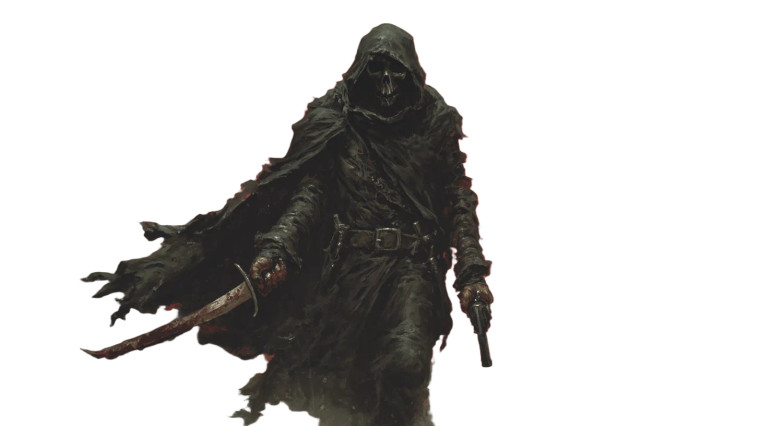 Dark Hooded Figure V9 Vinyl Car Decal Sticker – Waterproof & UV-Resistant 8"