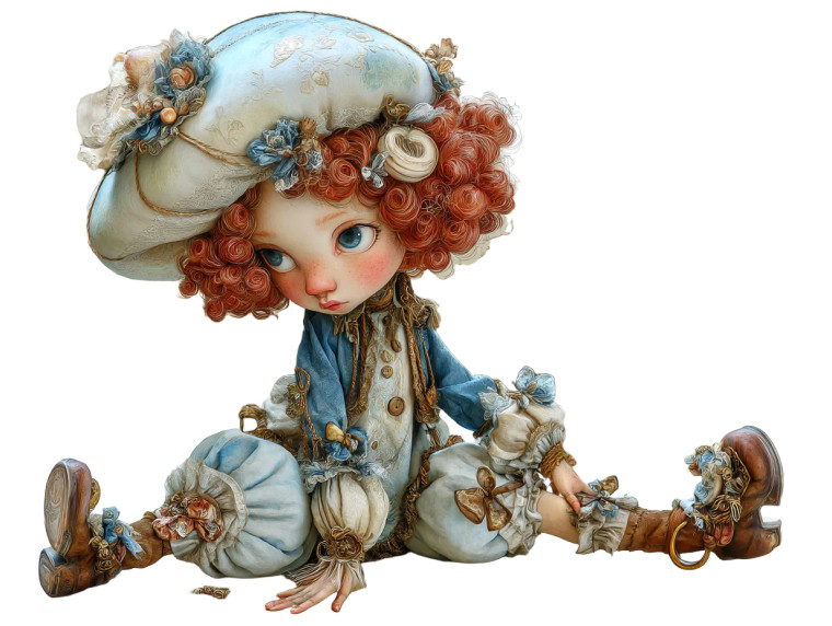 Colorful Rag Doll Vinyl Car Decal Sticker – Waterproof & UV-Resistant 8"