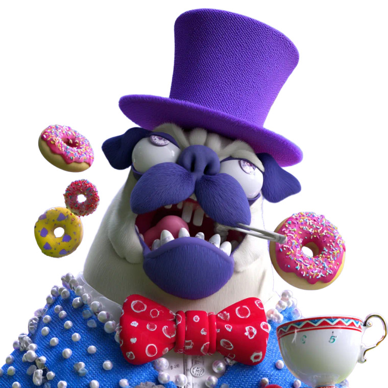 Pug In Wonderland Vinyl Car Decal Sticker – Waterproof & UV-Resistant 8"