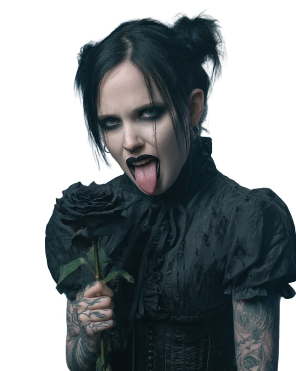 Gothic Woman Portrait V9 Vinyl Car Decal Sticker – Waterproof & UV-Resistant 8"