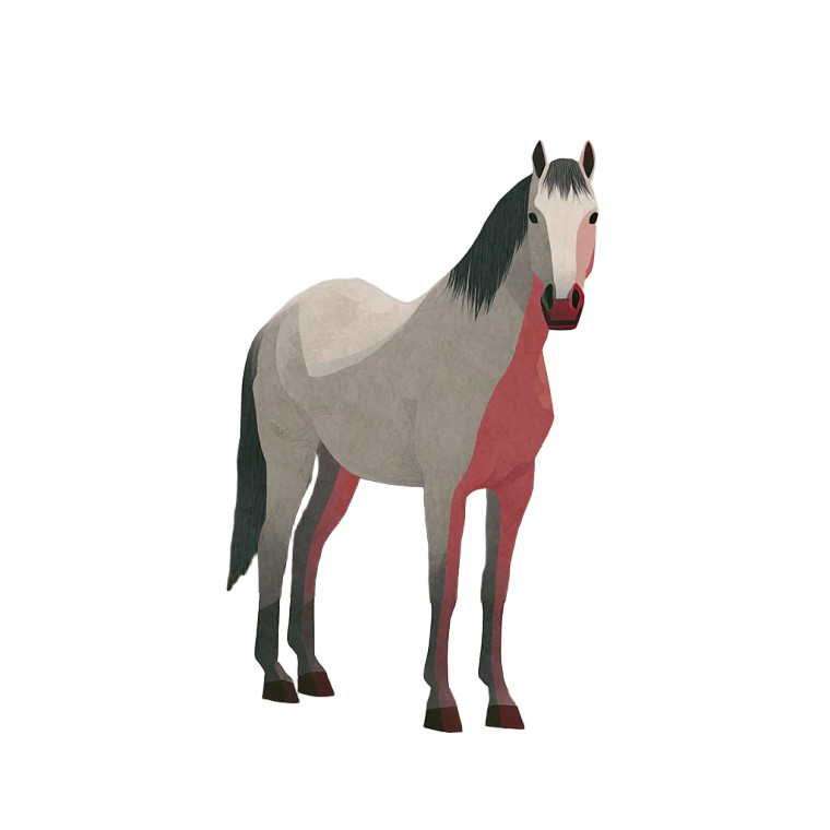White Horse V2 Vinyl Car Decal Sticker – Waterproof & UV-Resistant 8"