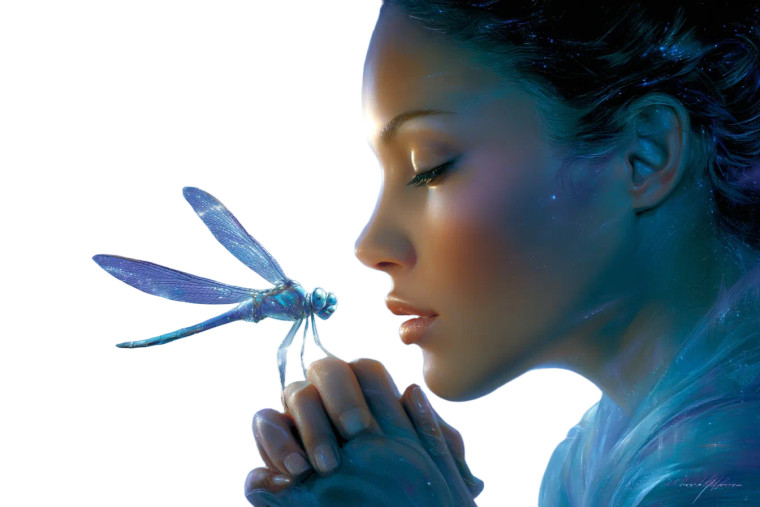 Galactic Dragonfly Vinyl Car Decal Sticker – Waterproof & UV-Resistant 8"