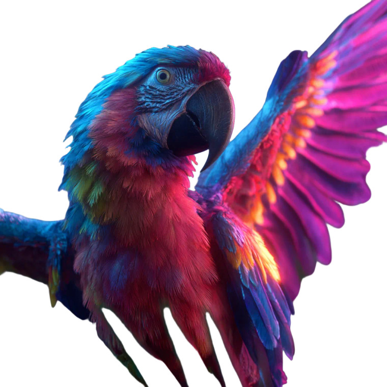 Cyberpunk Macaw Vinyl Car Decal Sticker – Waterproof & UV-Resistant 8"