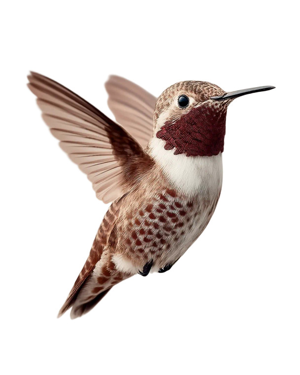 Hummingbird In Flight V3 Vinyl Car Decal Sticker – Waterproof & UV-Resistant 8"