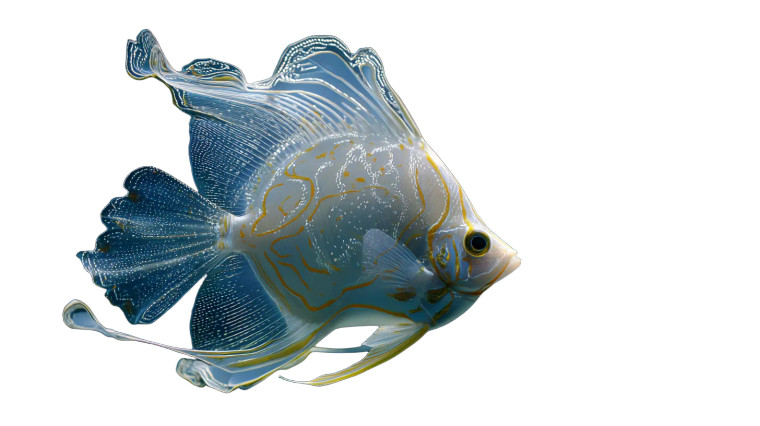 Luminescent White Fish V2 Vinyl Car Decal Sticker – Waterproof & UV-Resistant 8"