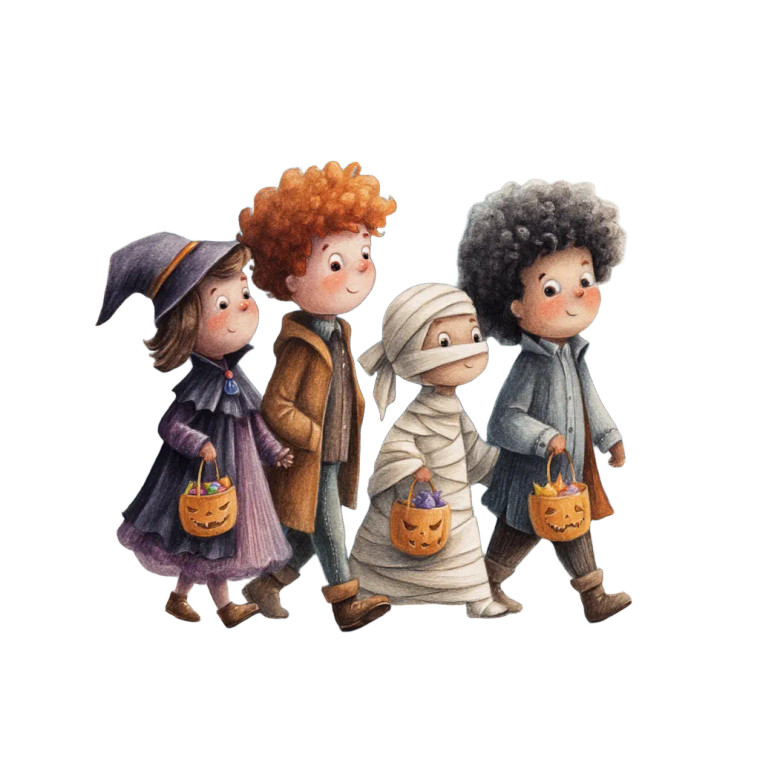 Halloween Kids Parade Vinyl Car Decal Sticker – Waterproof & UV-Resistant 8"