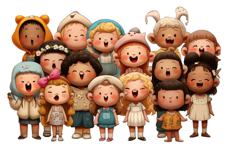 Diverse Choir Smiling Vinyl Car Decal Sticker – Waterproof & UV-Resistant 8"