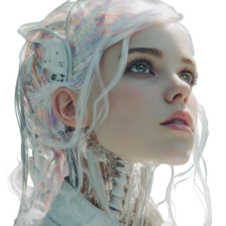 Cybernetic Woman V2 Vinyl Car Decal Sticker – Waterproof & UV-Resistant 8"