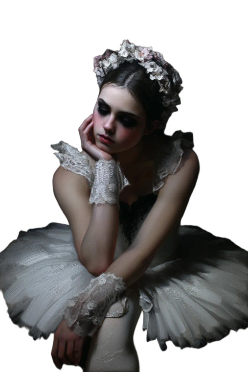 Gothic Ballerina Painting Vinyl Car Decal Sticker – Waterproof & UV-Resistant 8"