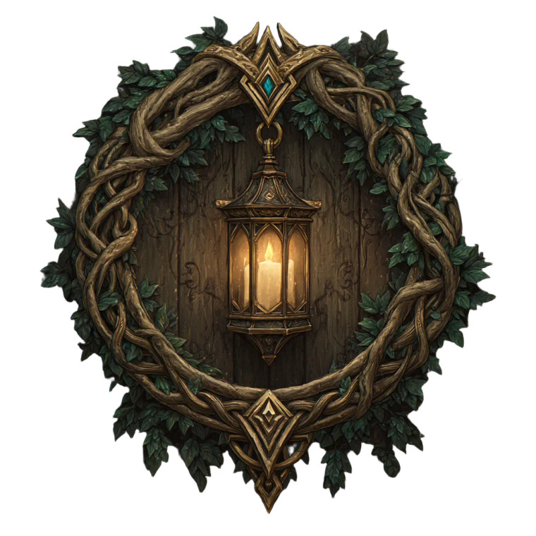 Lantern With Vines Vinyl Car Decal Sticker – Waterproof & UV-Resistant 8"