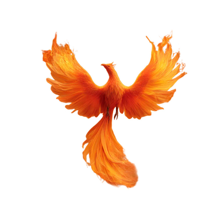 Fiery Phoenix V3 Vinyl Car Decal Sticker – Waterproof & UV-Resistant 8"