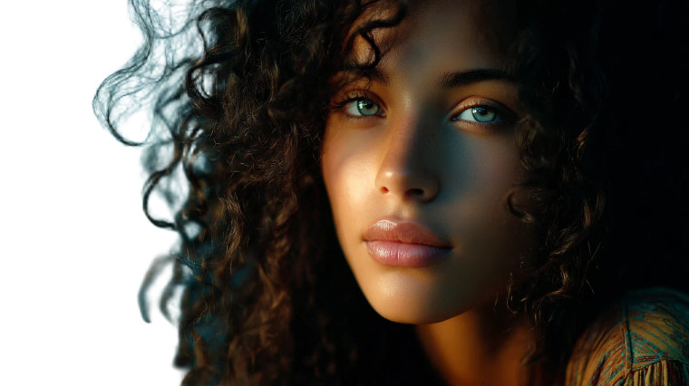 Beautiful Curly Woman V2 Vinyl Car Decal Sticker – Waterproof & UV-Resistant 8"