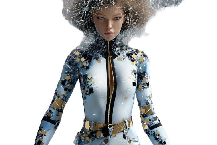 Space Cowgirl Model Vinyl Car Decal Sticker – Waterproof & UV-Resistant 8"