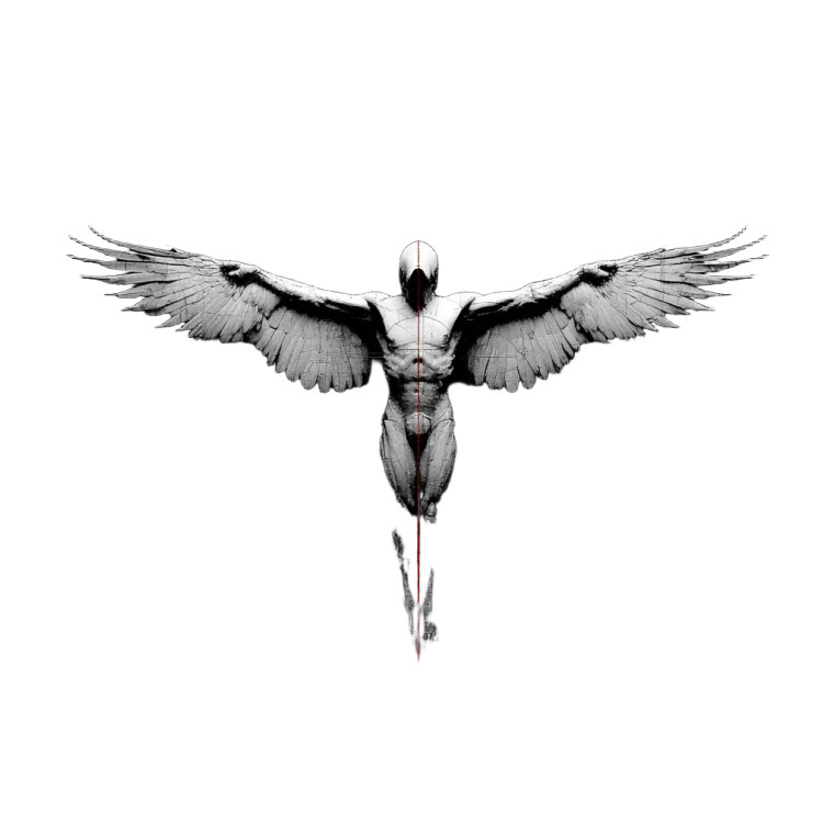 Cyberpunk Vitruvian Man Vinyl Car Decal Sticker – Waterproof & UV-Resistant 8"