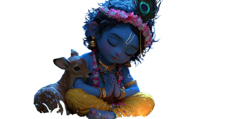 Divine Child Krishna Vinyl Car Decal Sticker – Waterproof & UV-Resistant 8"