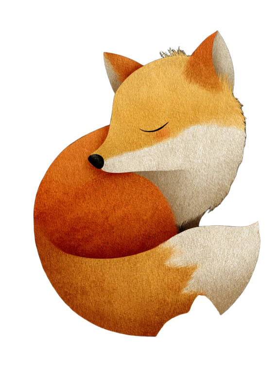 Sleeping Fox Poster Vinyl Car Decal Sticker – Waterproof & UV-Resistant 8"
