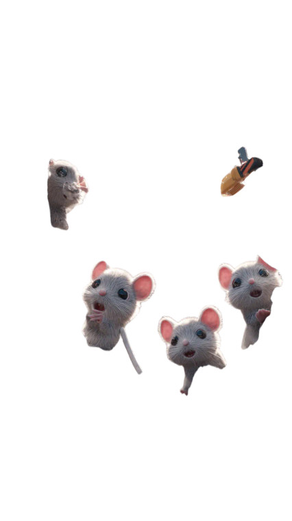 Energetic Construction Mice Vinyl Car Decal Sticker – Waterproof & UV-Resistant 8"