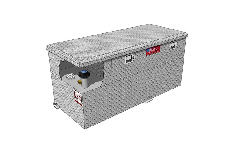 High-Performance 50 Gallon Auxiliary Fuel Tank | Diamond Tread Aluminum | With Pump