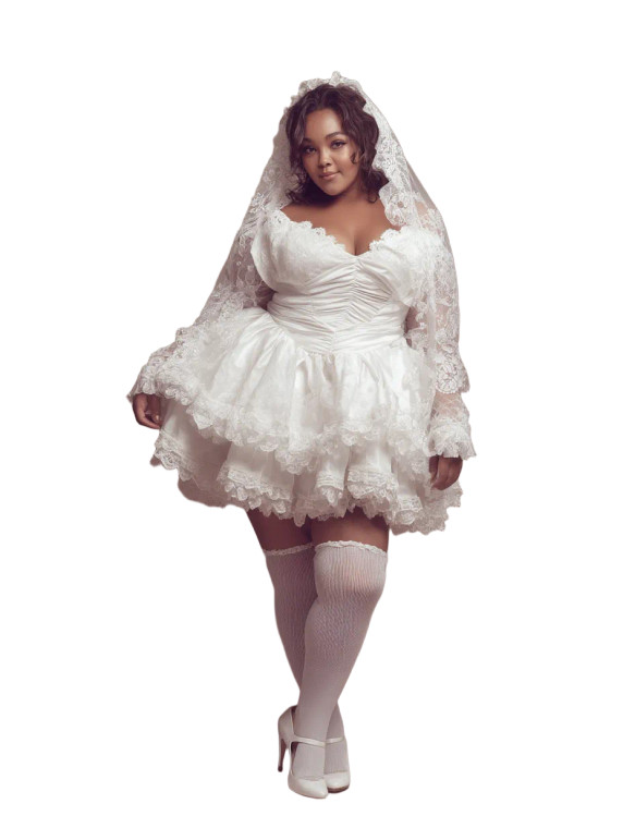 Wedding Dress Pose Vinyl Car Decal Sticker – Waterproof & UV-Resistant 8"