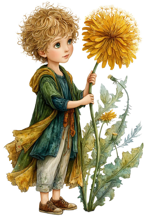 Dandelion Boy Vinyl Car Decal Sticker – Waterproof & UV-Resistant 8"