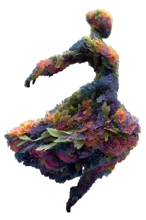 Psychedelic Floral Dancer Vinyl Car Decal Sticker – Waterproof & UV-Resistant 8"