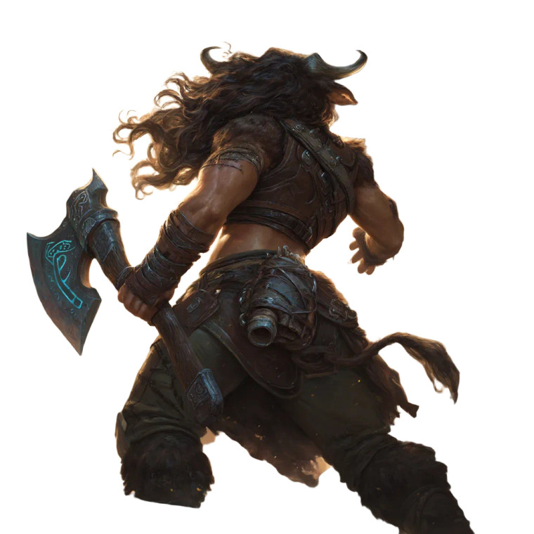 Fierce Minotaur Warrior V2 Vinyl Car Decal Sticker – Waterproof & UV-Resistant 8"