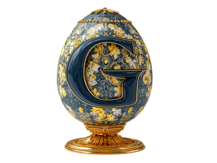 Faberge Google Egg Vinyl Car Decal Sticker – Waterproof & UV-Resistant 8"