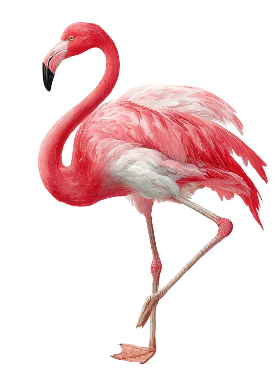Pink Flamingo Vinyl Car Decal Sticker – Waterproof & UV-Resistant 8"