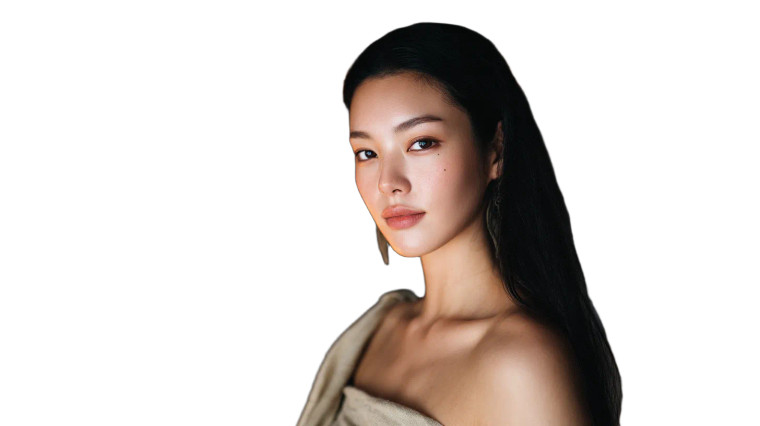 Korean Woman Portrait V46 Vinyl Car Decal Sticker – Waterproof & UV-Resistant 8"