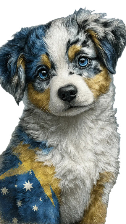 Fashionable Australian Shepherd Vinyl Car Decal Sticker – Waterproof & UV-Resistant 8"