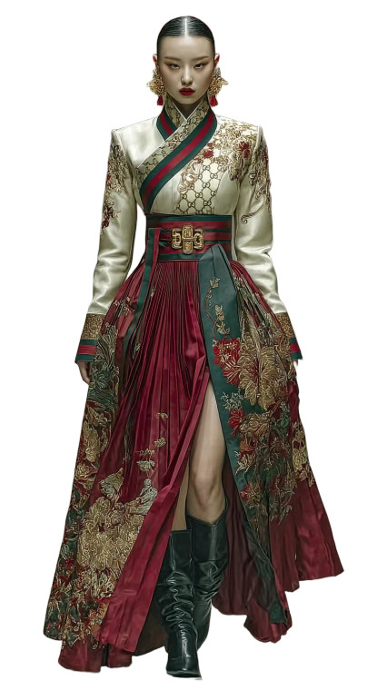 Gucci Hanbok Model Vinyl Car Decal Sticker – Waterproof & UV-Resistant 8"