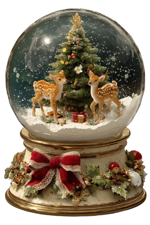 Christmas Snow Globe Vinyl Car Decal Sticker – Waterproof & UV-Resistant 8"