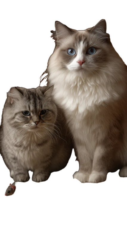 Curious Cats And Mouse Vinyl Car Decal Sticker – Waterproof & UV-Resistant 8"