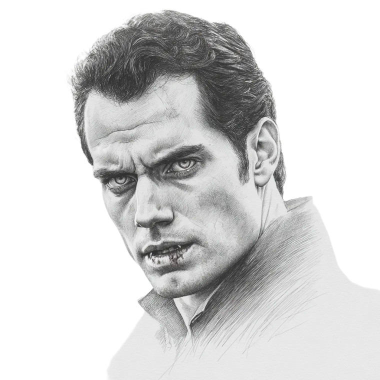 Vampire Henry Cavill Vinyl Car Decal Sticker – Waterproof & UV-Resistant 8"