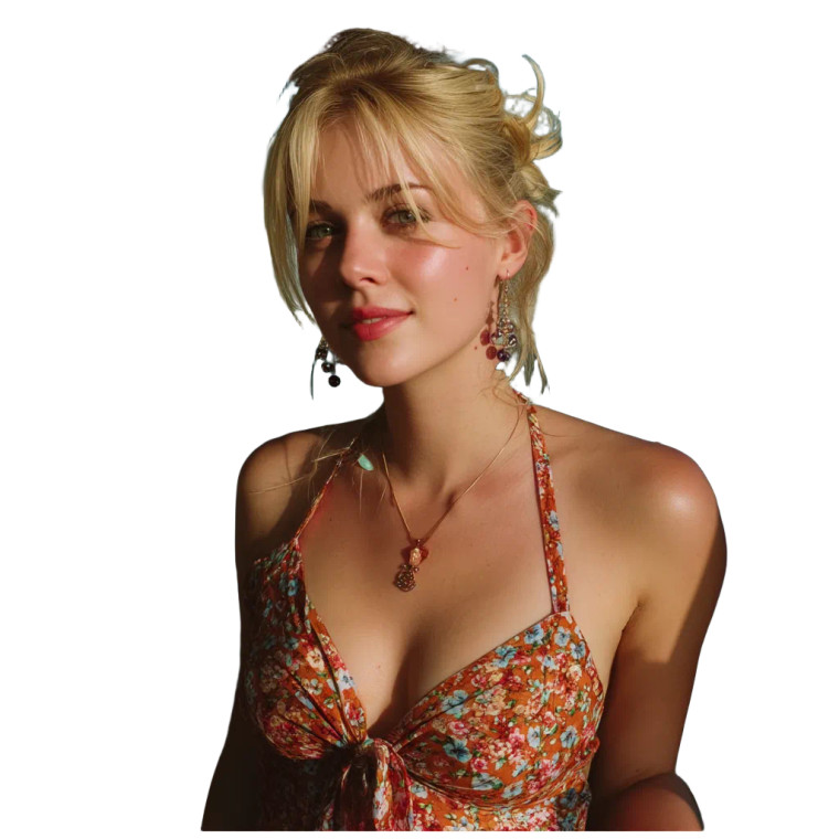 Blonde Yacht Portrait Vinyl Car Decal Sticker – Waterproof & UV-Resistant 8"