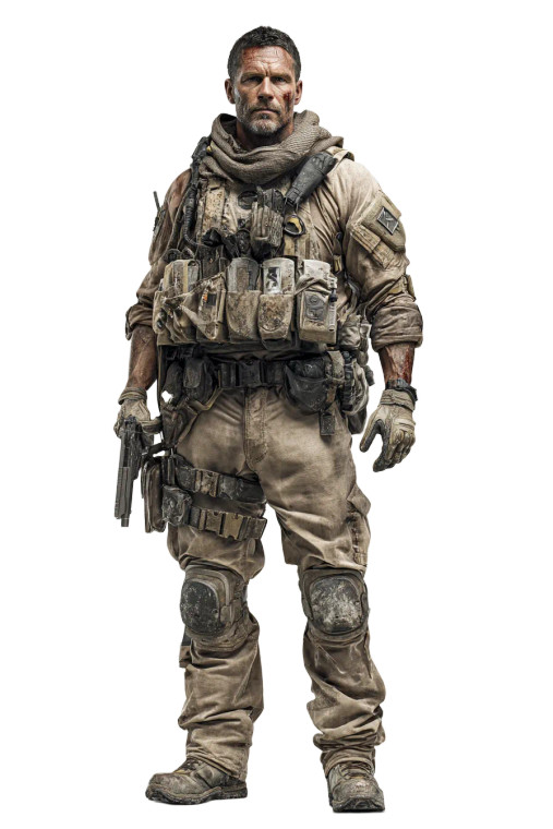 Rugged Military Man Vinyl Car Decal Sticker – Waterproof & UV-Resistant 8"