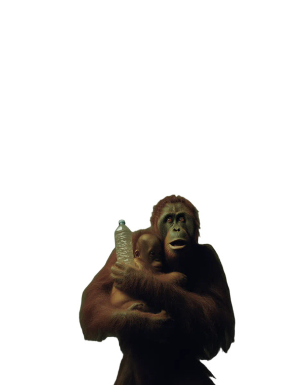 Terrified Orangutan Vinyl Car Decal Sticker – Waterproof & UV-Resistant 8"