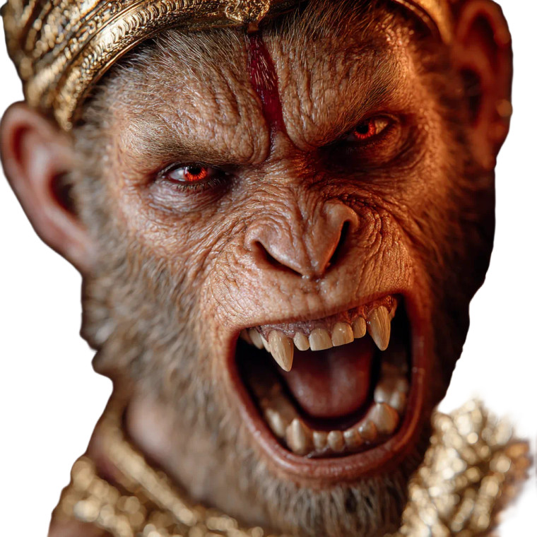 Lord Hanuman Battle Vinyl Car Decal Sticker – Waterproof & UV-Resistant 8"