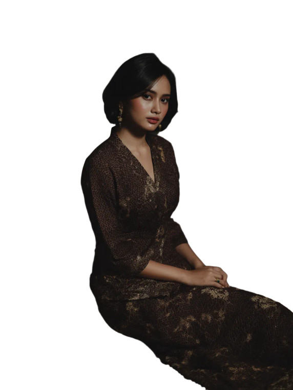 Indonesian Girl In Kebaya Vinyl Car Decal Sticker – Waterproof & UV-Resistant 8"