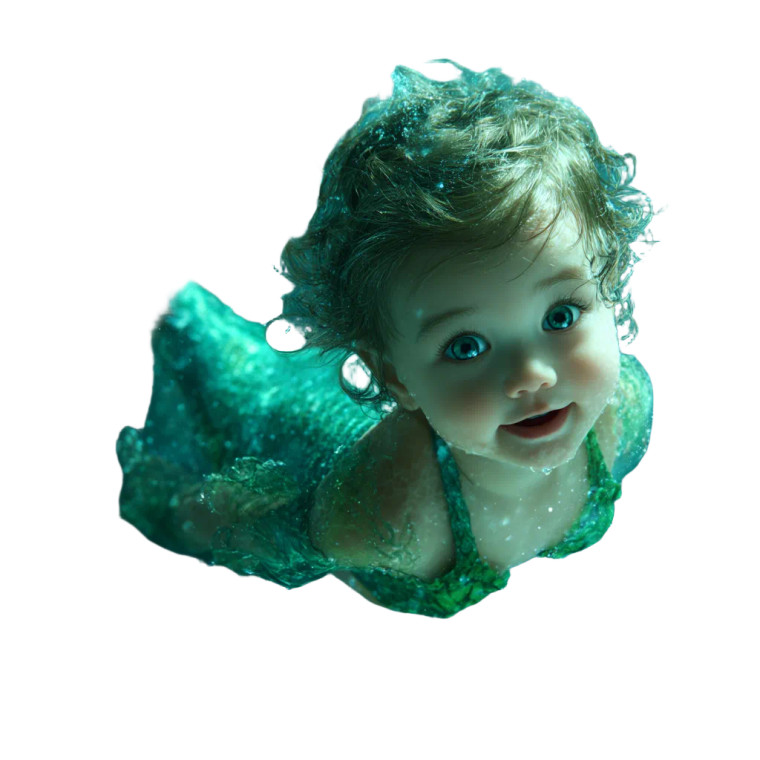 Mystical Baby Mermaid Vinyl Car Decal Sticker – Waterproof & UV-Resistant 8"