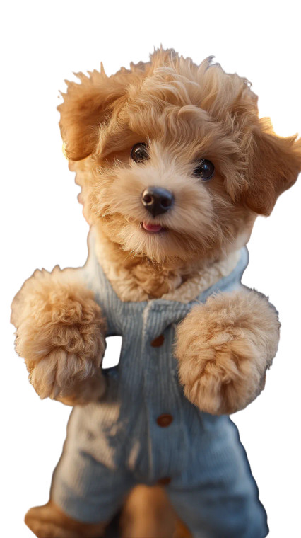 Fluffy Poodle Dances Vinyl Car Decal Sticker – Waterproof & UV-Resistant 8"