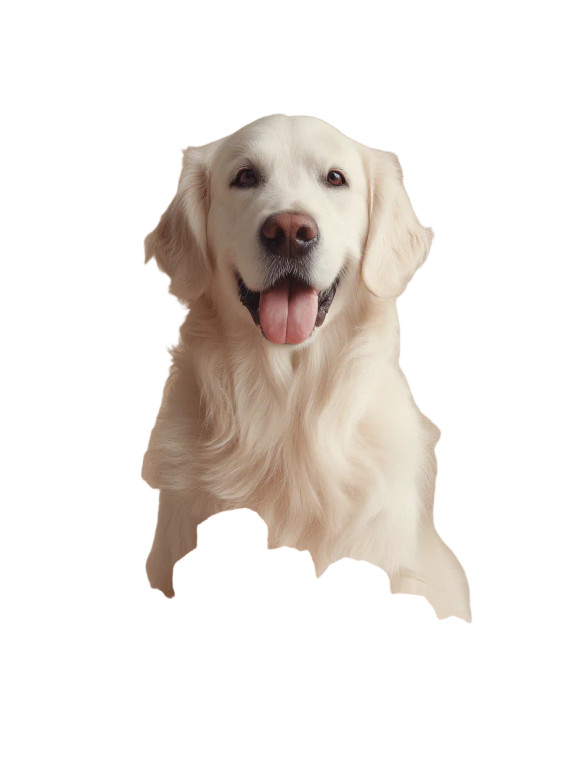 Happy Golden Retriever V17 Vinyl Car Decal Sticker – Waterproof & UV-Resistant 8"