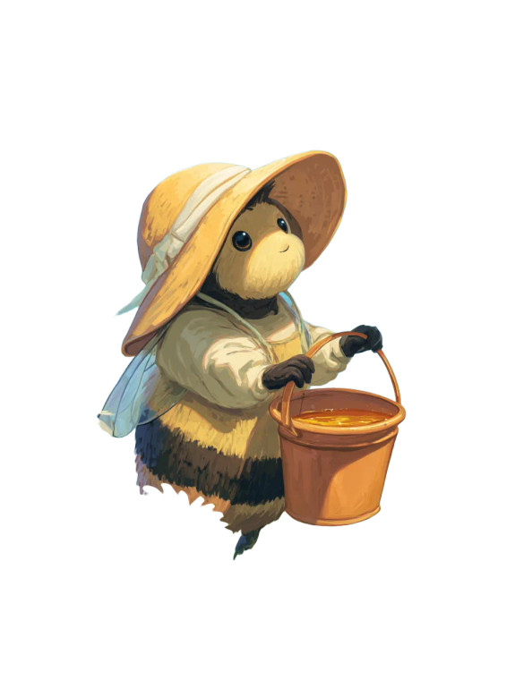 Bee With Honey Vinyl Car Decal Sticker – Waterproof & UV-Resistant 8"