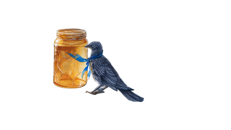 Amber Honey Jar Vinyl Car Decal Sticker – Waterproof & UV-Resistant 8"