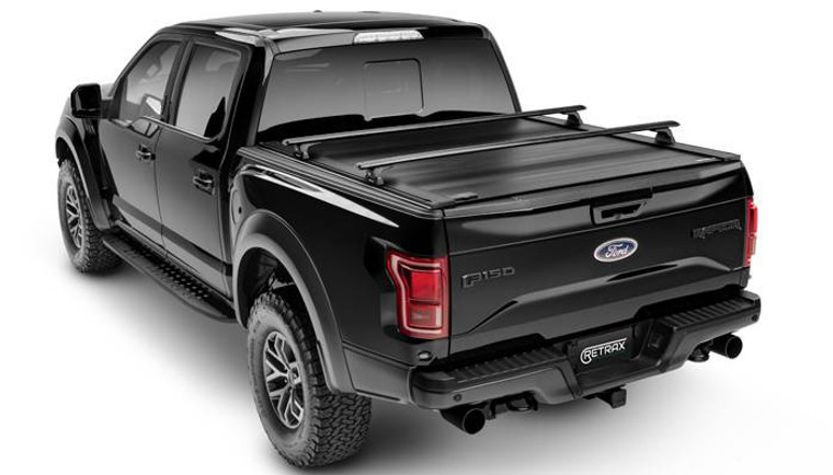 Ultimate Cargo Management!RetraxPRO XR Tonneau Cover|2017-2022 F-350,F-250|Easily Opens One-Handed|Key Lockable|Black Matte Aluminum|Sealed Ball Bearings