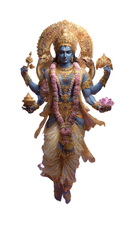 Divine Lord Vishnu V2 Vinyl Car Decal Sticker – Waterproof & UV-Resistant 8"