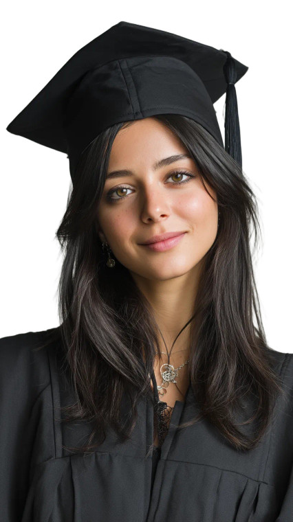 Graduating Arab Woman Vinyl Car Decal Sticker – Waterproof & UV-Resistant 8"