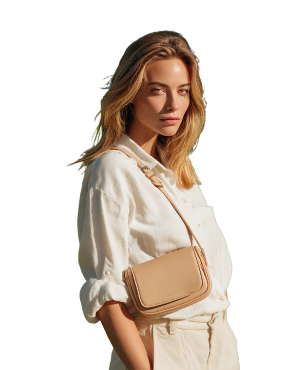 Minimalist Crossbody Model Vinyl Car Decal Sticker – Waterproof & UV-Resistant 8"