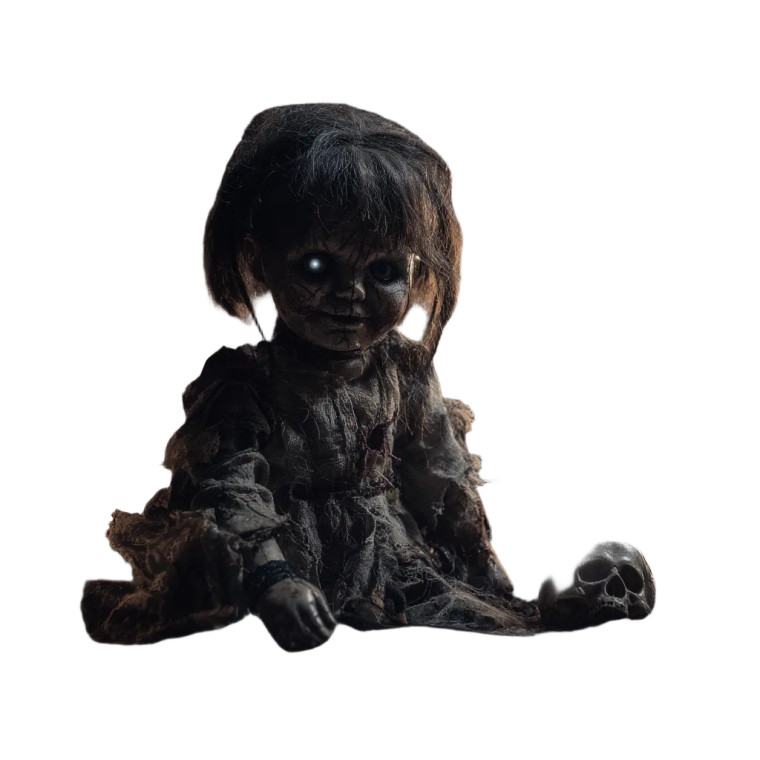 Creepy Glowing Doll Vinyl Car Decal Sticker – Waterproof & UV-Resistant 8"